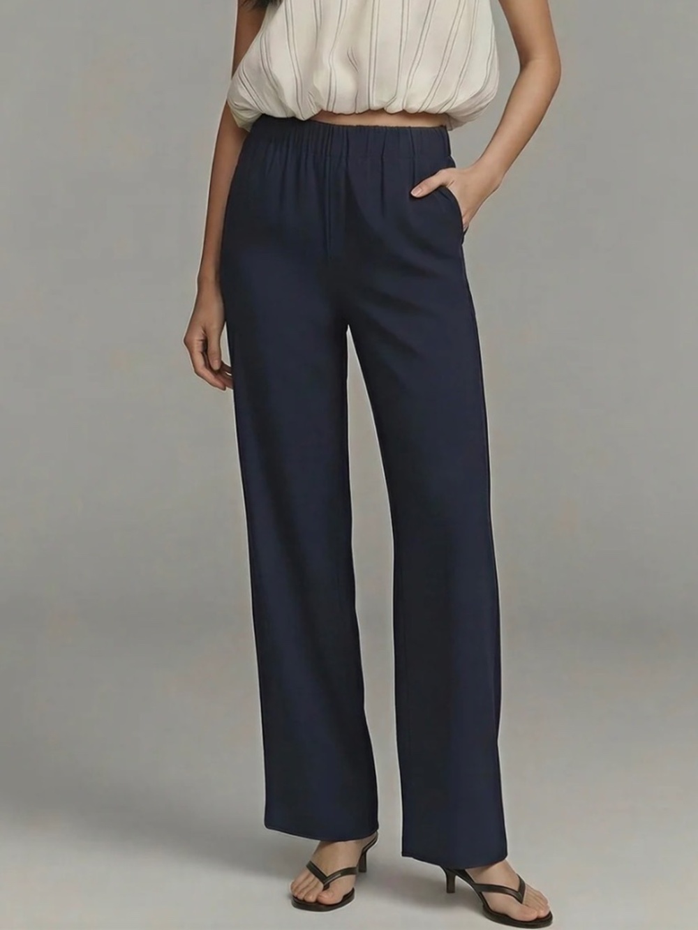 Pull On Crinkle Flowy Pants